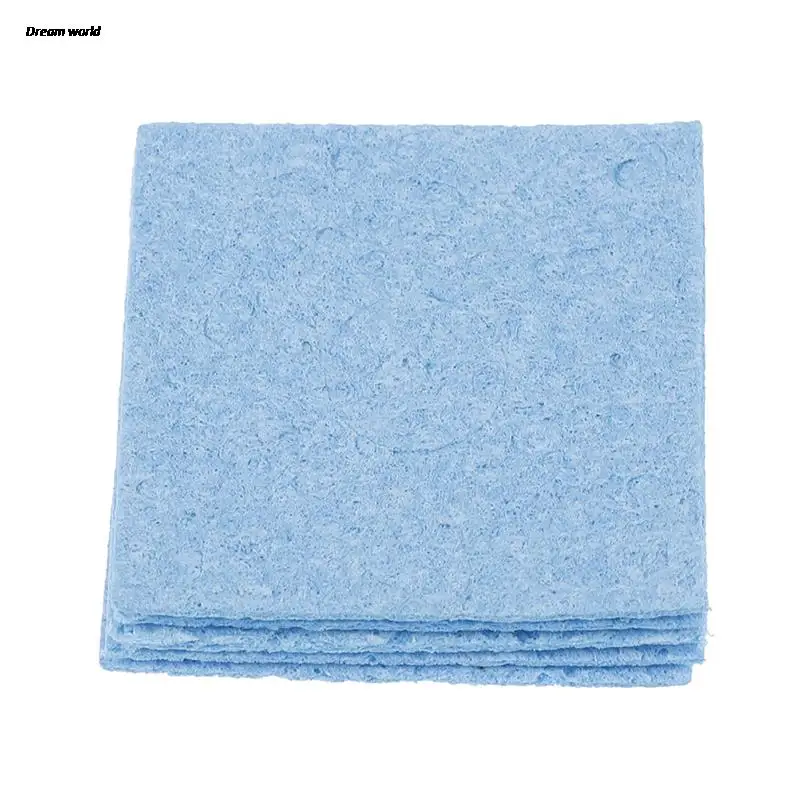 

5pcs/lot 6cm*6cm Soldering Iron Solder Tip Welding Cleaning Sponge Pads Blue Hand Tool Color Random