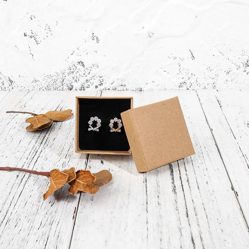 

Упаковочная коробка из крафт-бумаги, 24 шт., винтажные украшения, серьги, браслеты, кольца, бусины для женщин, органайзер, подарочные коробки, картонная коробка для хранения в путешествиях