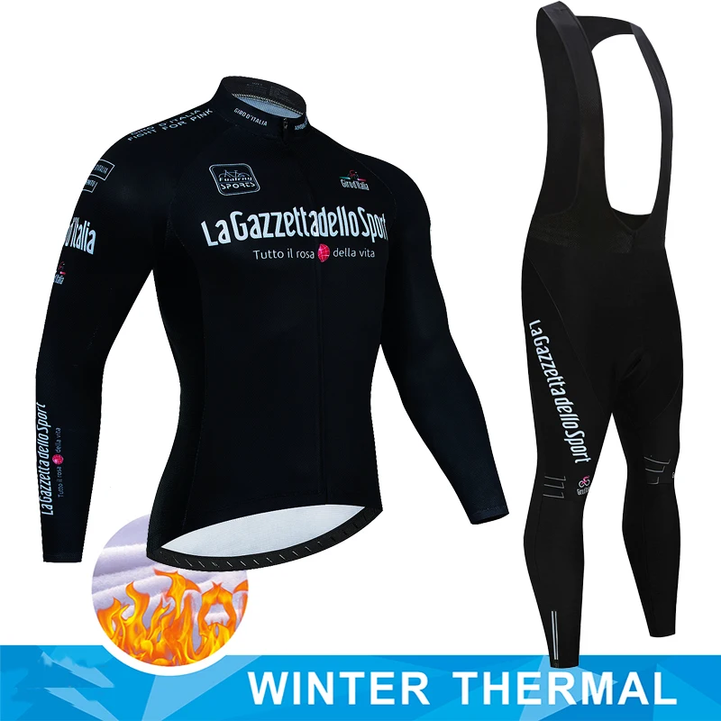 Men's Cycling Clothing Tour De GIRO D'ITALIA Suit Clothes Complete 2022 Man Bib Winter Fleece Jersey Mtb Male Sports Set Shirt
