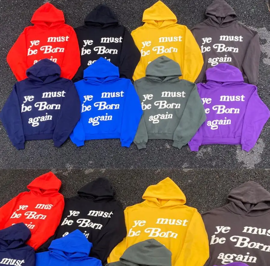 

22FW New Kanye West CPFM Ye Must Be Born Again Hoodie Men Women 1:1 High Quality Pullover Sweatshirts Hood