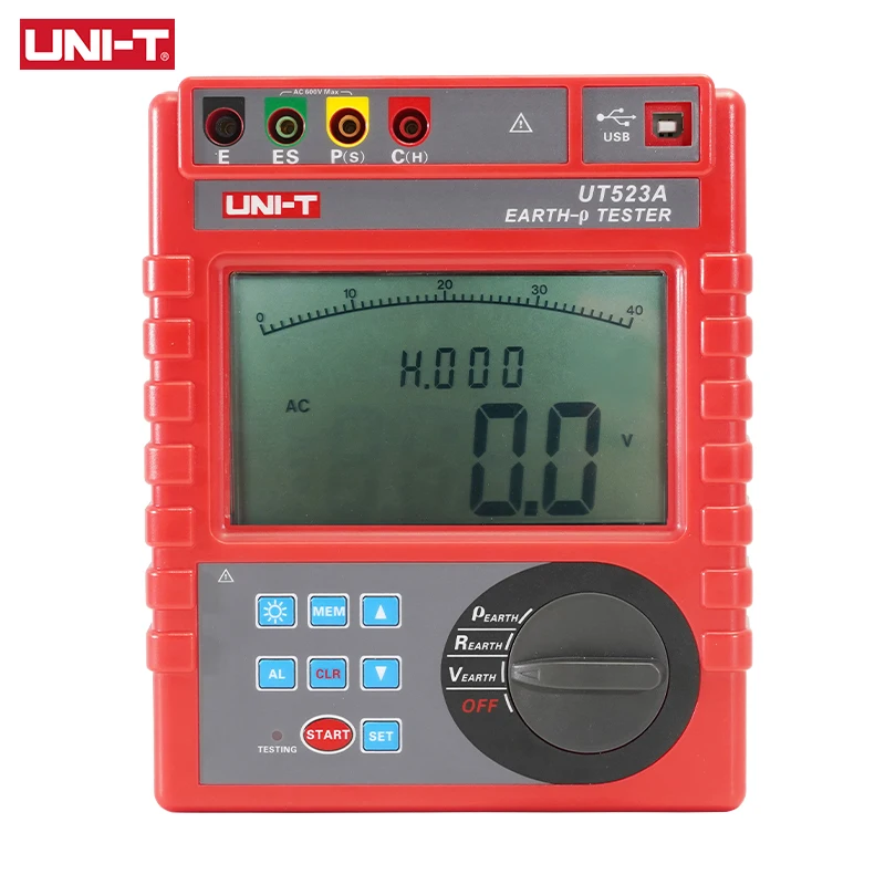 

UNI-T Earth Resistance Tester UT523A Digital Megohmmeter Smart Insulation Tester Ground Tester Milliohm Meter