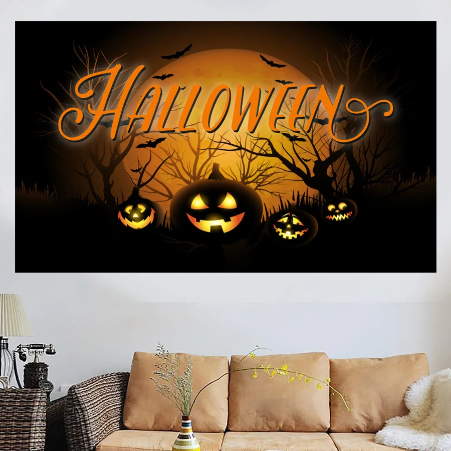 

Autumn Halloween Background For Photography Bumper Harvest Pumpkins Maple Leaves Vintage Castle Door Scene photography Backdrop