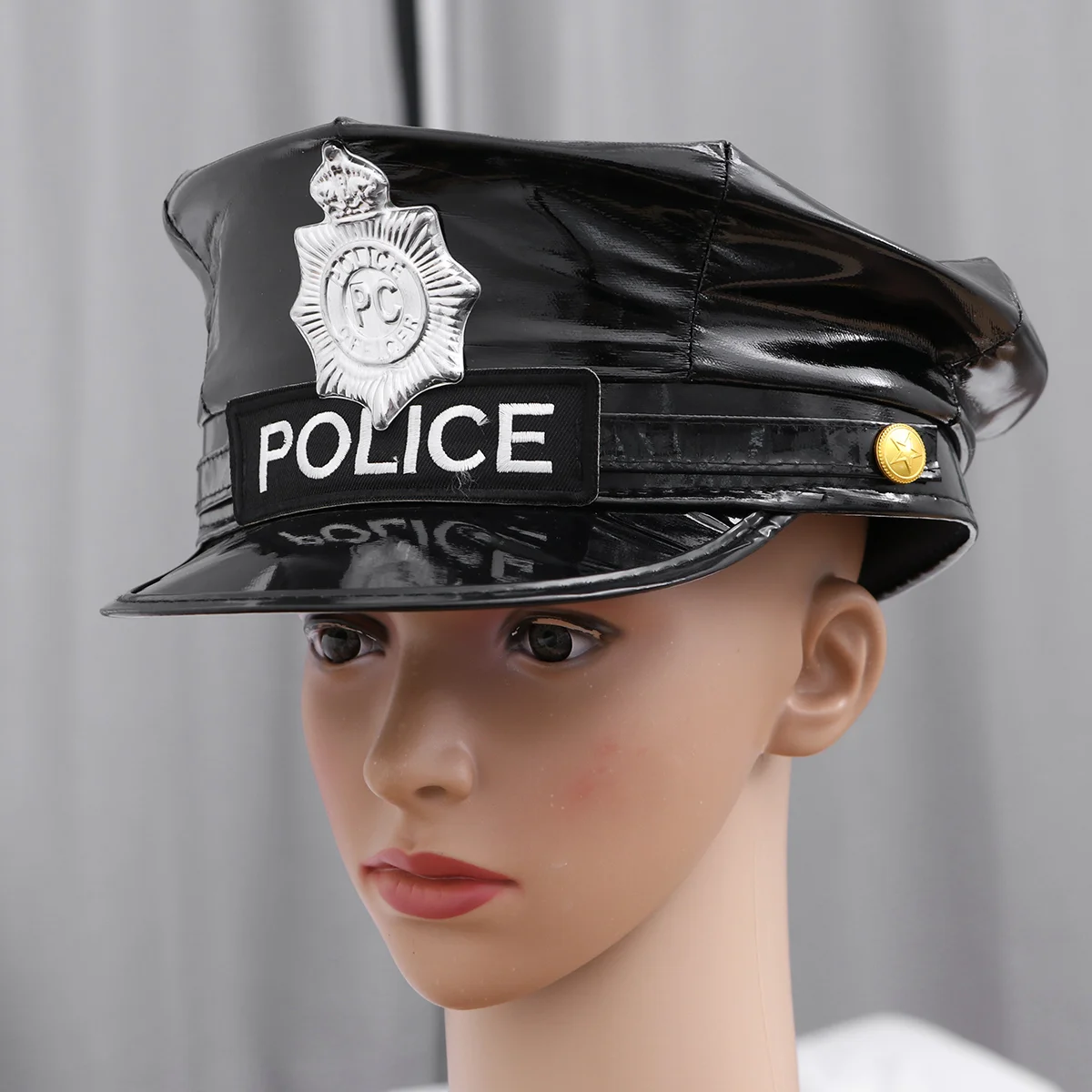 

Головной убор полицейский головной убор значок восьмиугольный полицейский головной убор офицер головной убор аксессуары