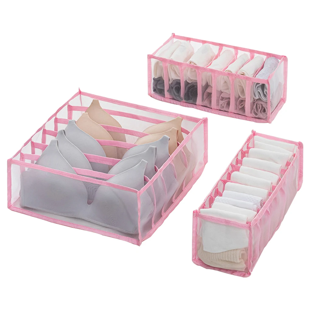 

Socks Underwear Storage Box Drawer Type Partition Bra Case Clothing Container Wardrobe Organizer 6 Grid+7 Grid+11 Grid