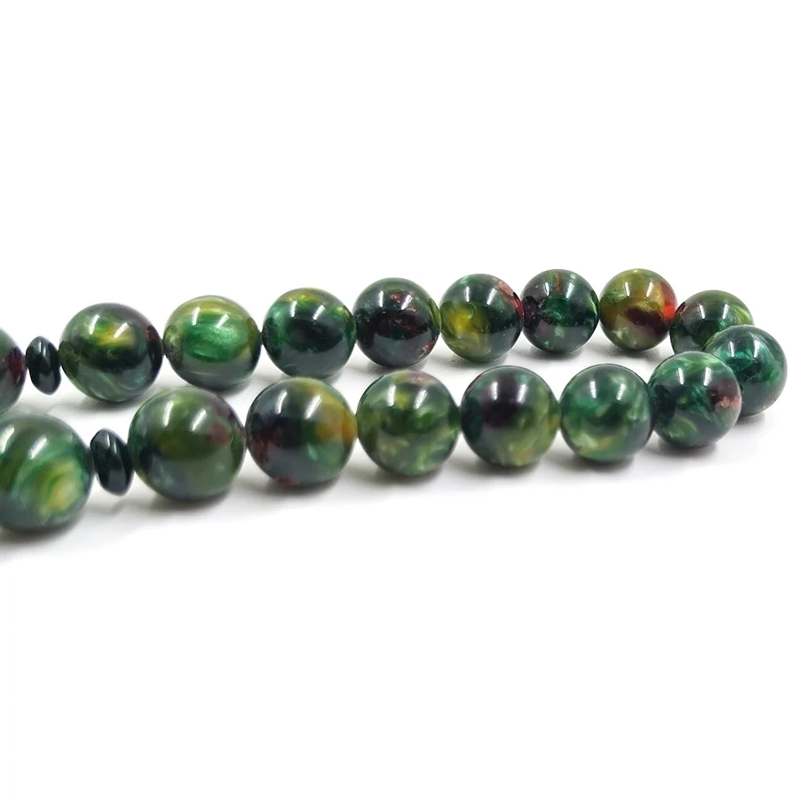 Tasbih зеленый цвет смолы мусульманский мужской фотобраслет Арабские Ювелирные