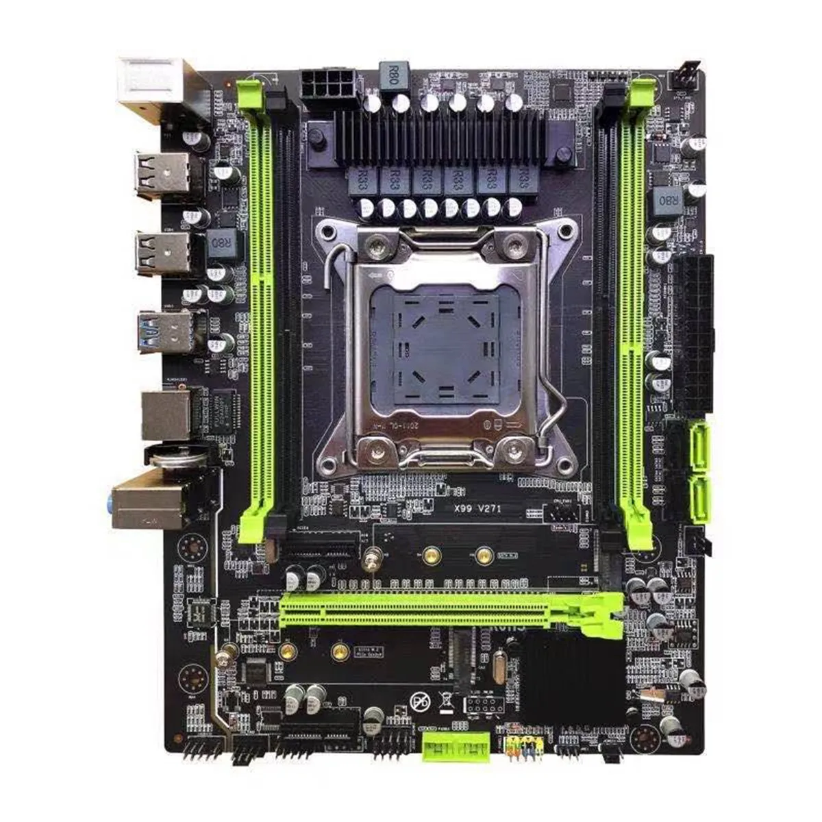 

Материнская плата X99 для ПК, двухканальная материнская плата DDR3/DDR4 64 ГБ с поддержкой ECC, M.2 PCIE16X, USB3.0, SATA3.0
