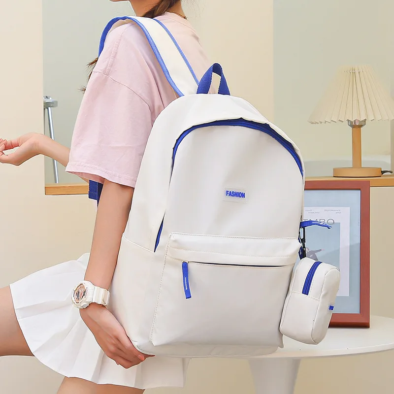 

Multifunction Double Zipper Women Backpack Teenager Girls Laptop Backpack Student Shoulder Bag Korean Waterproof Backpack