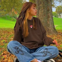 bold shade indie aesthetic sweatshirts y2k fashion streetwear long sleeve hoodies graphic embroidery 90s style vintage hoodies
