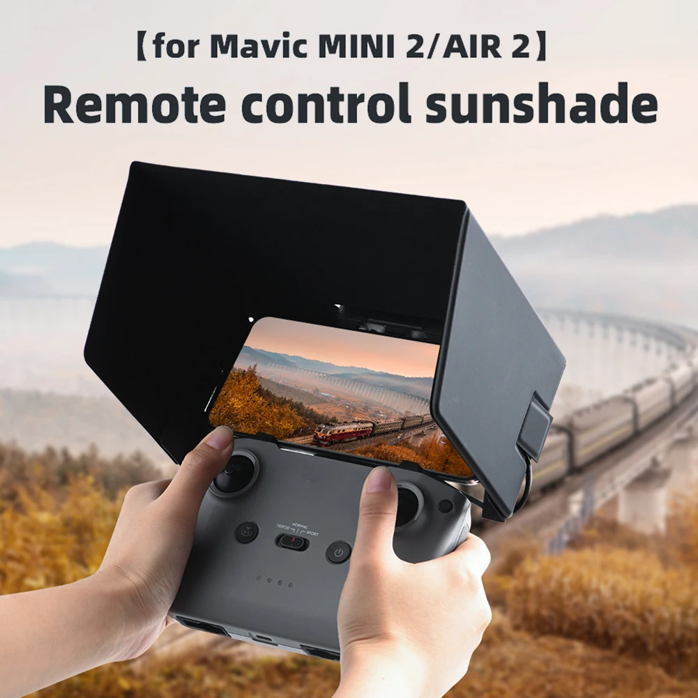 

Leather Drone Sun Hood Phone Tablet Sun Shade Remote Control Mount for DJI Mini 2/Air 2 Drone Controller Monitor Cover Hood