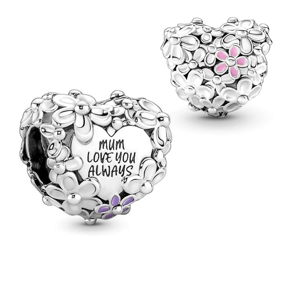 

Шарм-бусина в виде сердца маргаритки для браслета Pandora