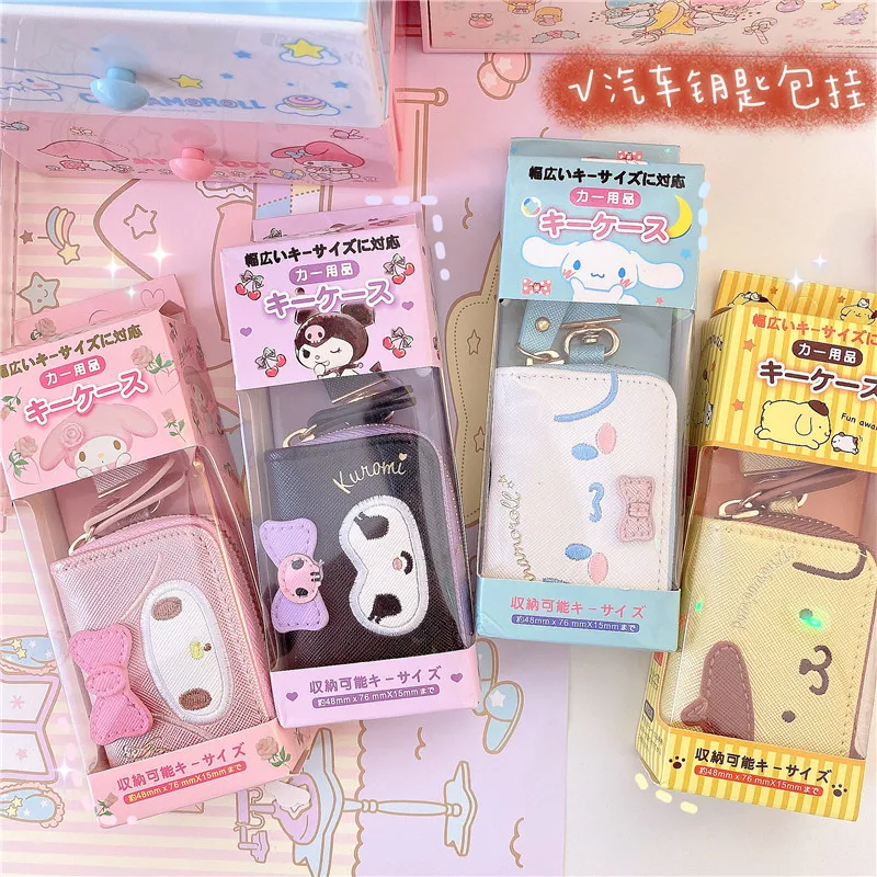 

Мультяшная плюшевая милая кукла Sanrio, ПВХ Mymelody Cinnamoroll, брелок, кошелек для монет, кавайная фотография для девочек с упаковочной коробкой