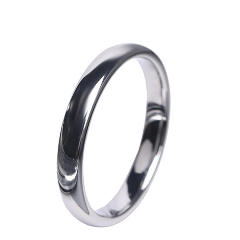 

Simple Plain Ring Fashion Glossy Tungsten Steel Ring Ladies 4mm Ring Tail Ring Exquisite Simple Couple Jewelry