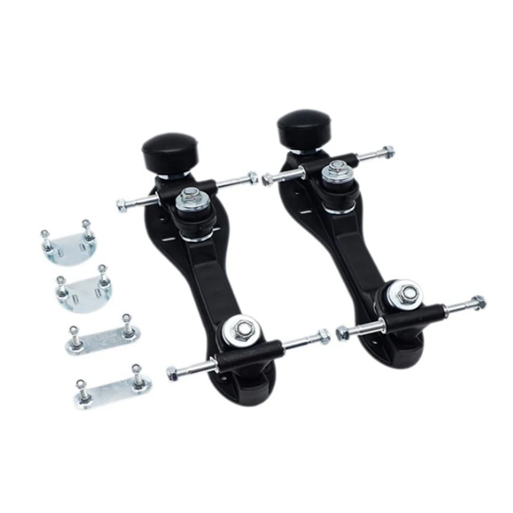 

Roller Skate Base Four-Wheel Two-Row Skate Bracket Skate Base Bottom Plate with Roller Skate Toe Stoppers,260mm