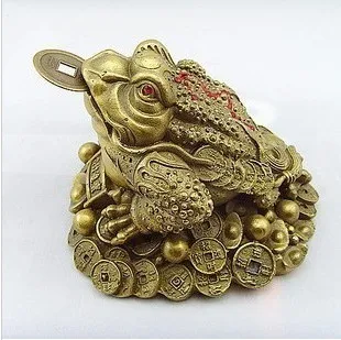 A copper transport Zhaocai * * fortune treasure spit toad ornaments Caiyuanguangjin * toad ornamentsroom Art Statue