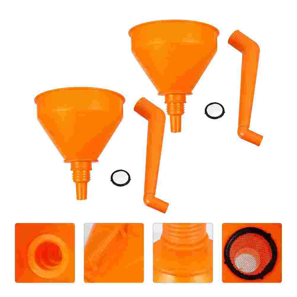 

2pcs Practical Engine Oil Fluid Funnel Safety Gasoline Liquids Kerosene Funnel Automotive tools Portable washing machine