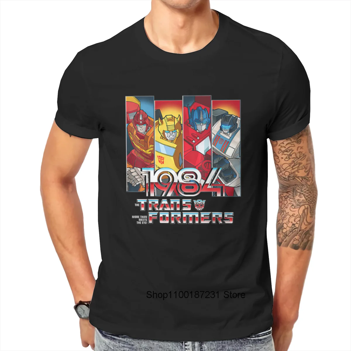 

Transformers 1984 men's Autobot T-shirt, summer shirt, panel