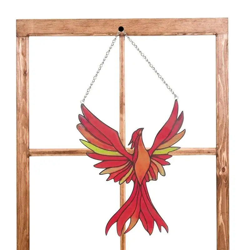 

Firebird Window Decor Metal Phoenix Window Decor Double-Sided Unique Design Home Decoration For Window Wall Room Door And Other