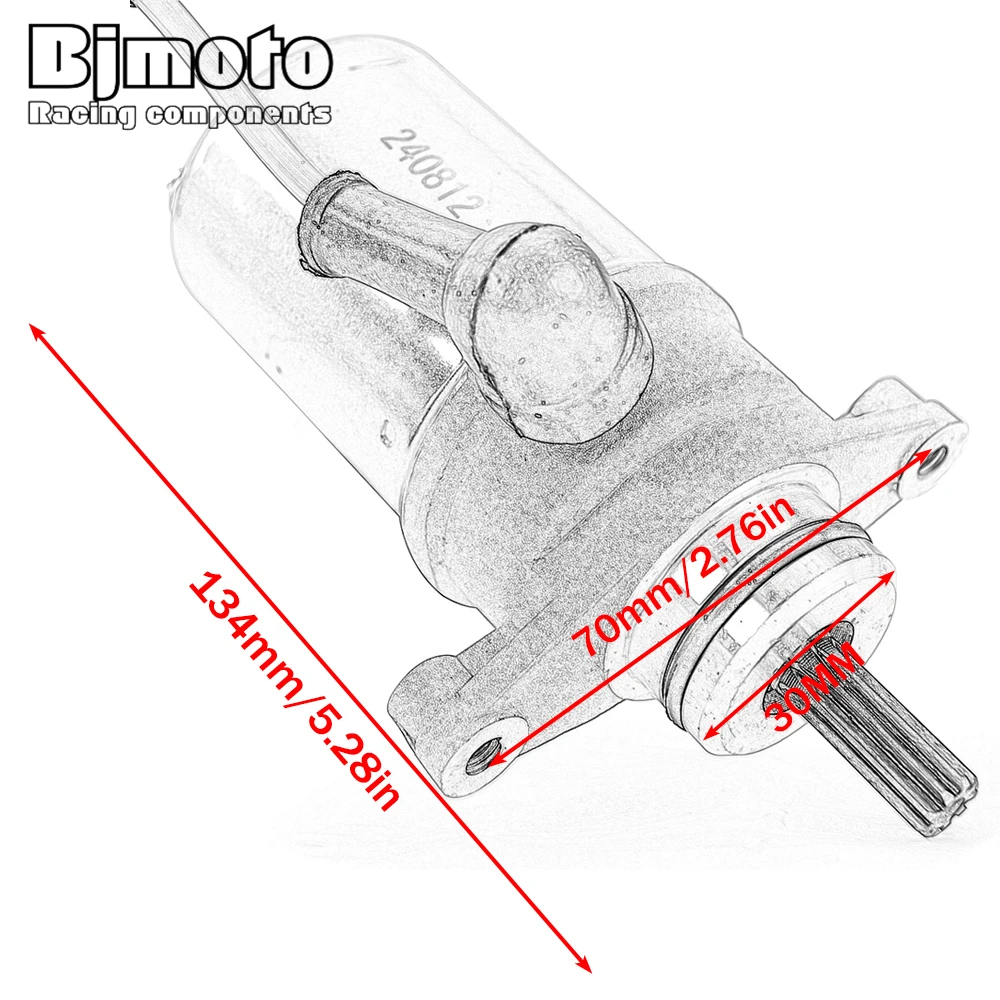 Стартер для Yamaha YFM80 BADGER RAPTOR GRIZZLY 80 1985-2008 55X-81800-51 YFM80U Moto-4 YFM100 ЧЕМП 100 YFM50 50