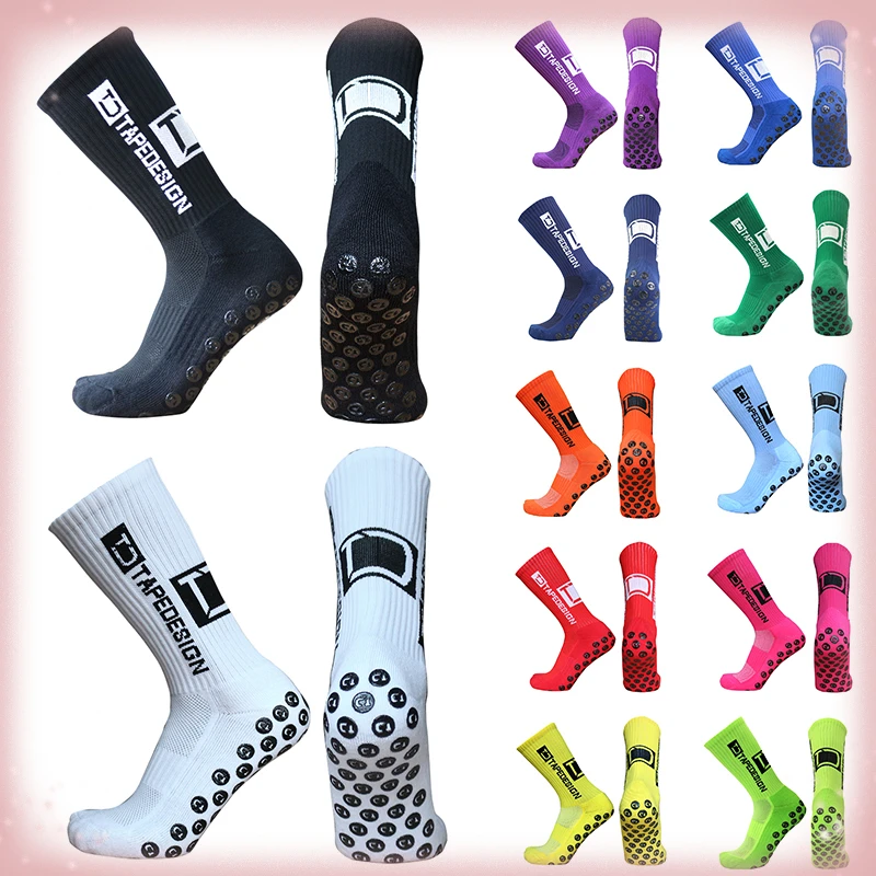 

Anti-slip Football NEW TD Socks Men Women Non-slip Soccer Basketball Tennis Sport Socks Grip Cycling Riding Socks 39-45 futbol