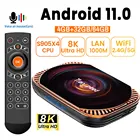 ТВ-приставка Transpeed Android 11.0 Amlogic S905X4 2,4G  5,8G Быстрый Wifi BT4.0 32G 64G 128G 1000M голосовой помощник телеприставка