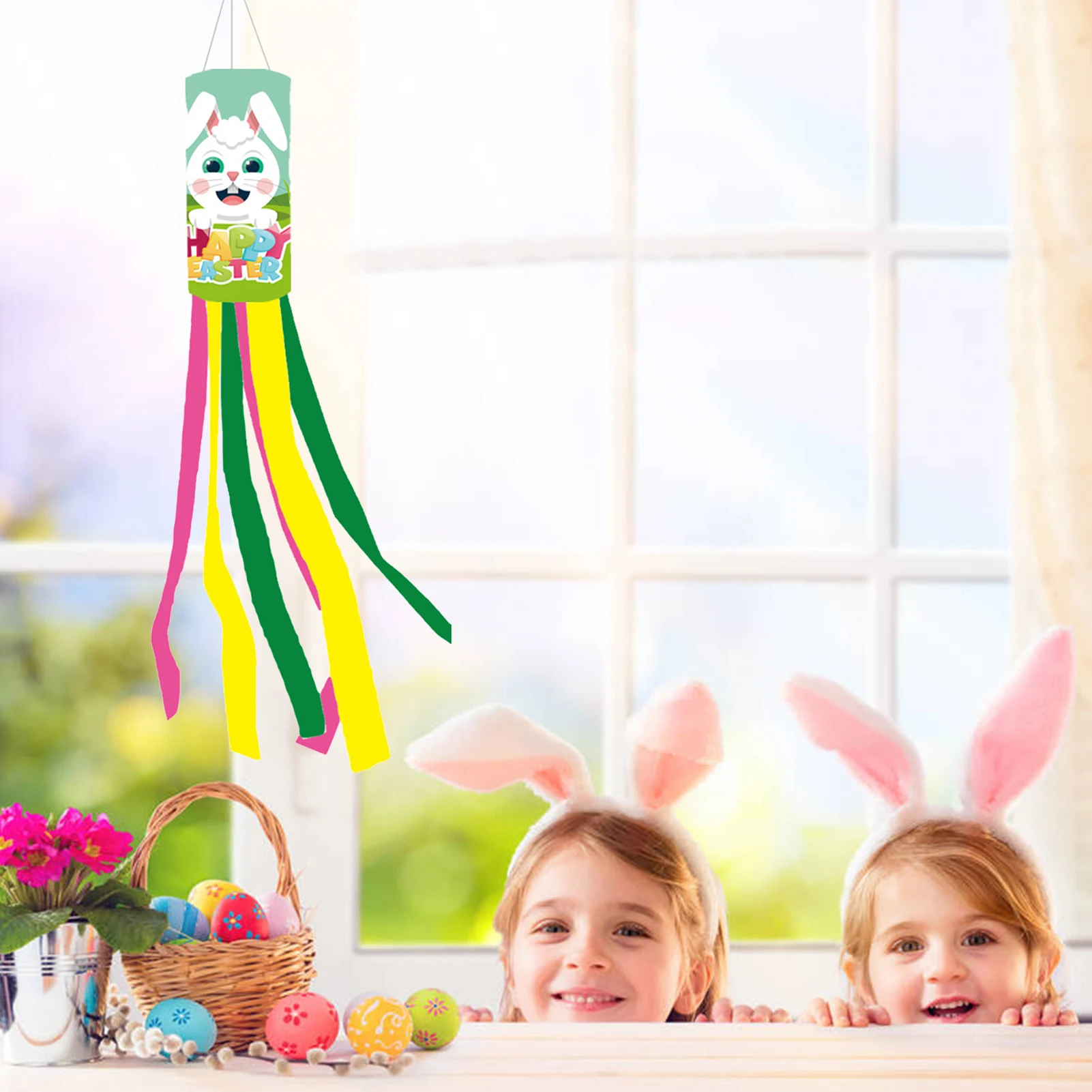 Пасхальный декоративный ветрозащитный мешок с кроликом и хвостом сумочка для