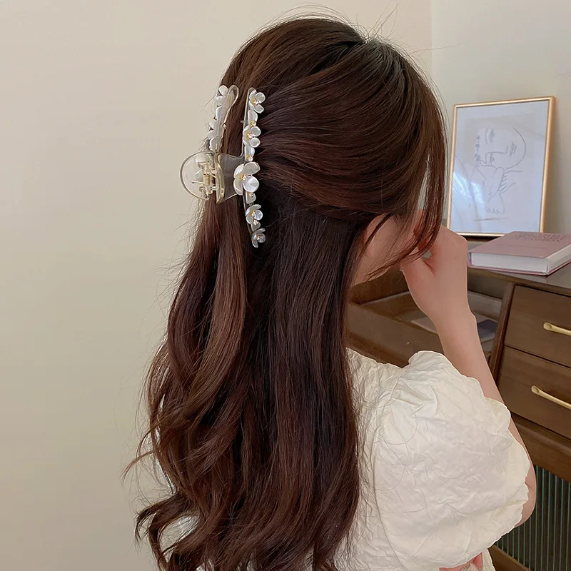 Милые большие заколки для волос заколки-крабы девочек аксессуары с акриловыми