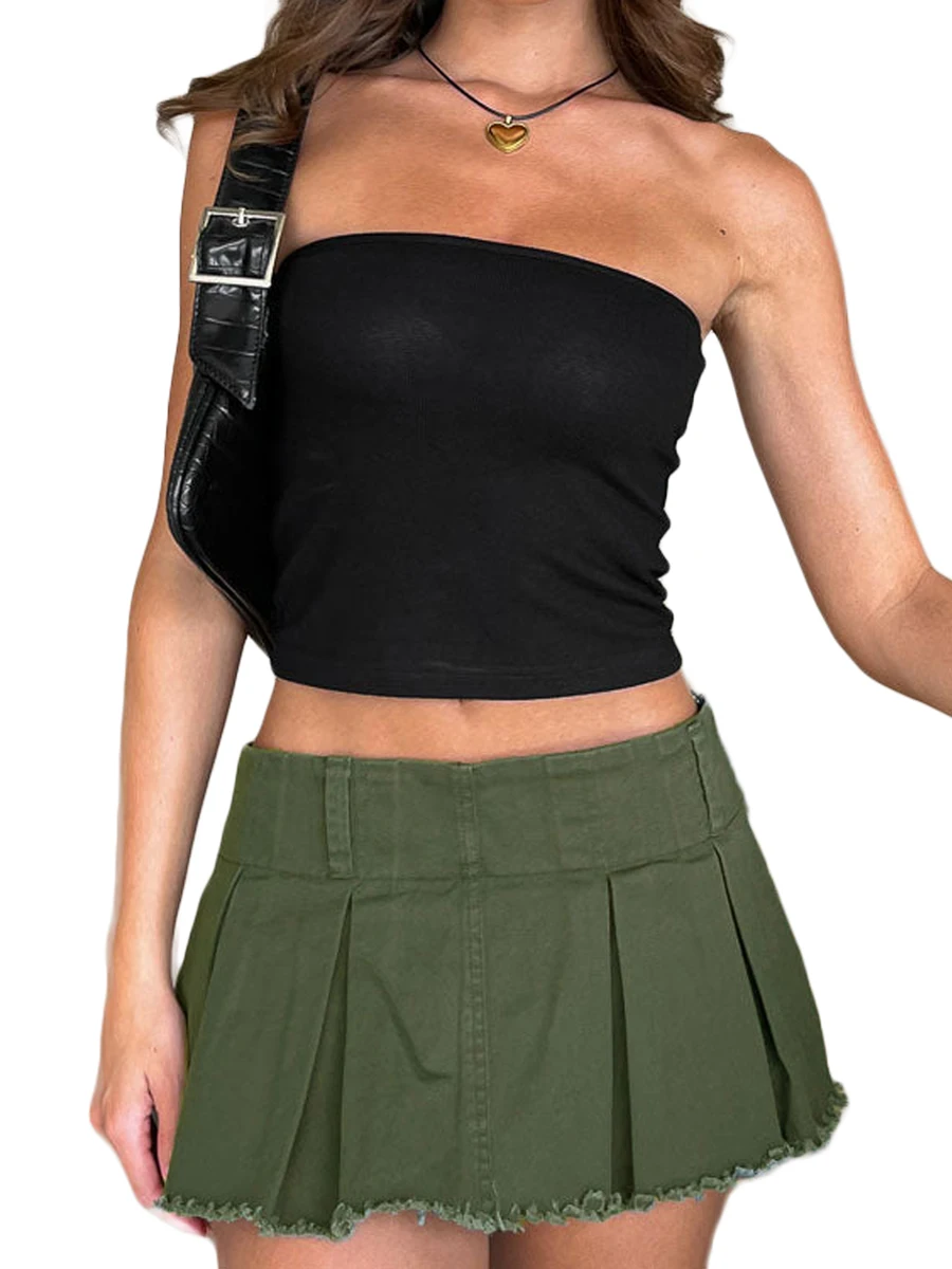 Женский однотонный топ без рукавов