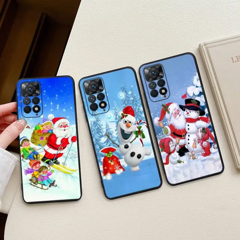 

Cartoon Christmas Gift Phone Case For Redmi Note 11E 11S 11 10 9 Pro 9A K20 K30 K40 Soft Silicone Cover