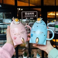creative cute ceramic cup cartoon mug space galaxy creative glass large capacity milk cup couple present coffee cup
