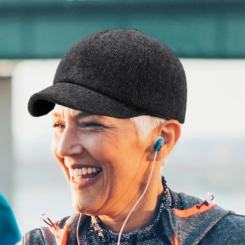 Зимние шапки для мужчин Удобная шапка с полями Мужские теплые бейсболки