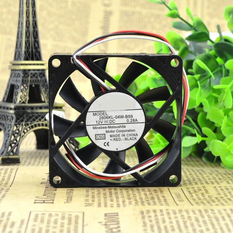 

Новый оригинальный 2806kl-04w-b59 7015 12V 0.28A скоростной вентилятор 3-проводной охлаждающий вентилятор