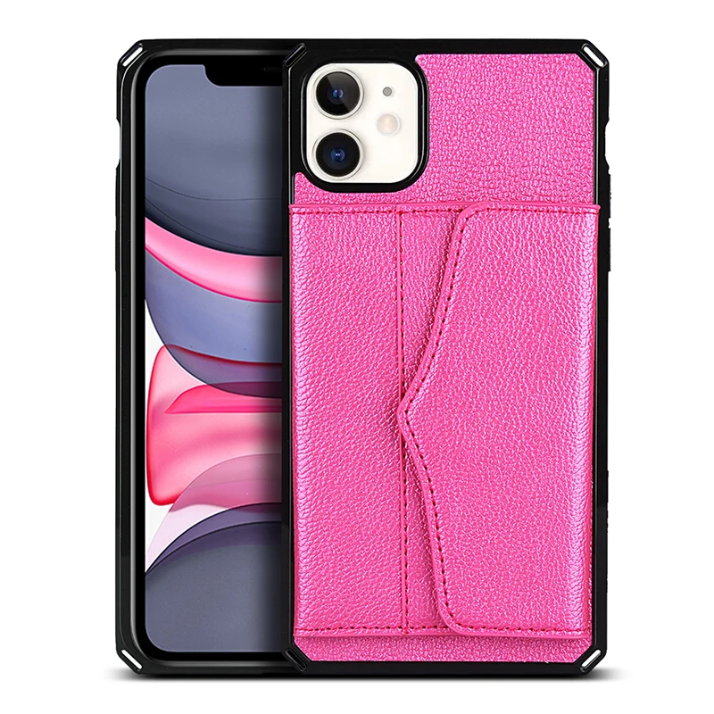 

High Quality PU Leathe Soft Case For iPhone 11 Pro With Holder Cover For iPhone 12 Pro Max Mini 7 8 Plus X Xs Max Xr 6 6s Cases