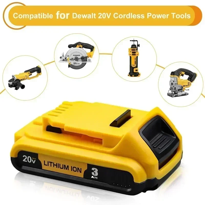 20 В 3 Ач DCB203 Замена литиевой батареи для DeWalt 18 Вольт Макс. литий-ионный аккумулятор