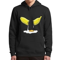 funny banana produce eggs hoodies humor creative design art graphic hooded sweatshirt casual unisex oversized pullover