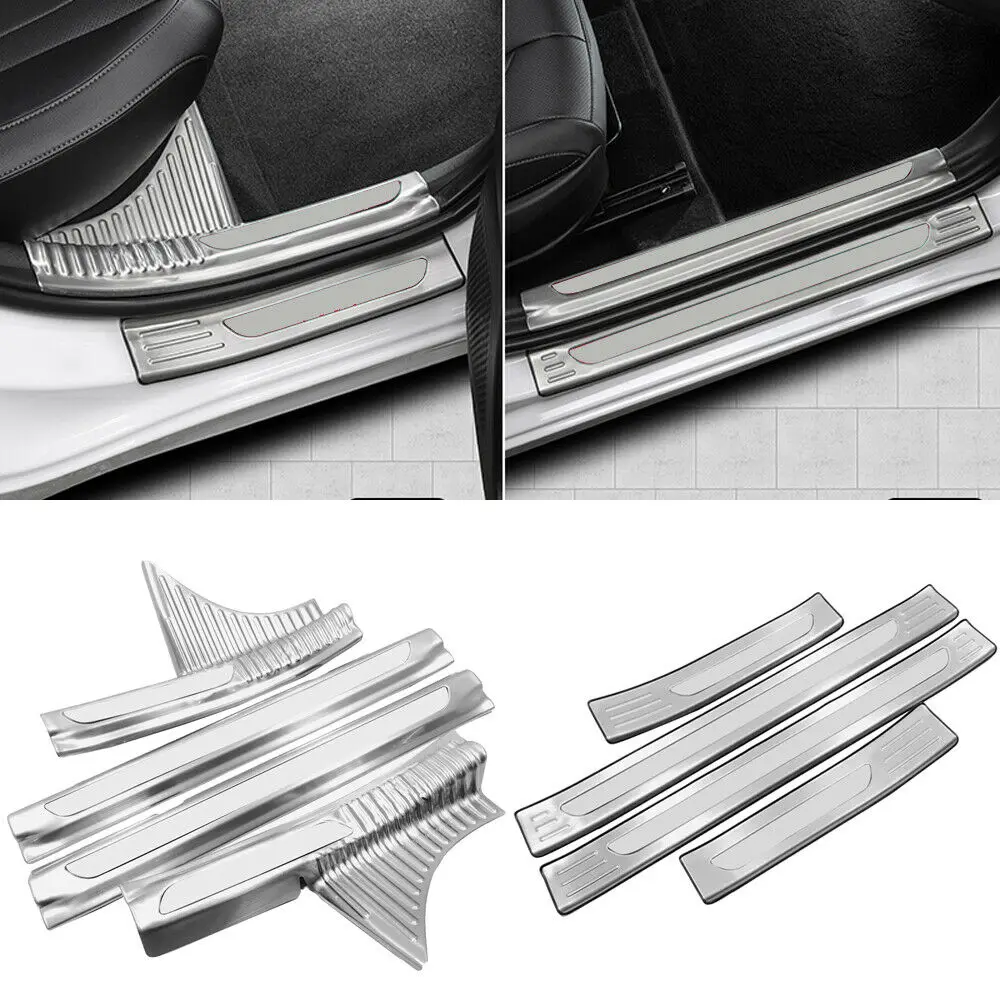 

Стальная внутренняя + Внешняя Накладка порога двери для Hyundai Elantra 2021-2022