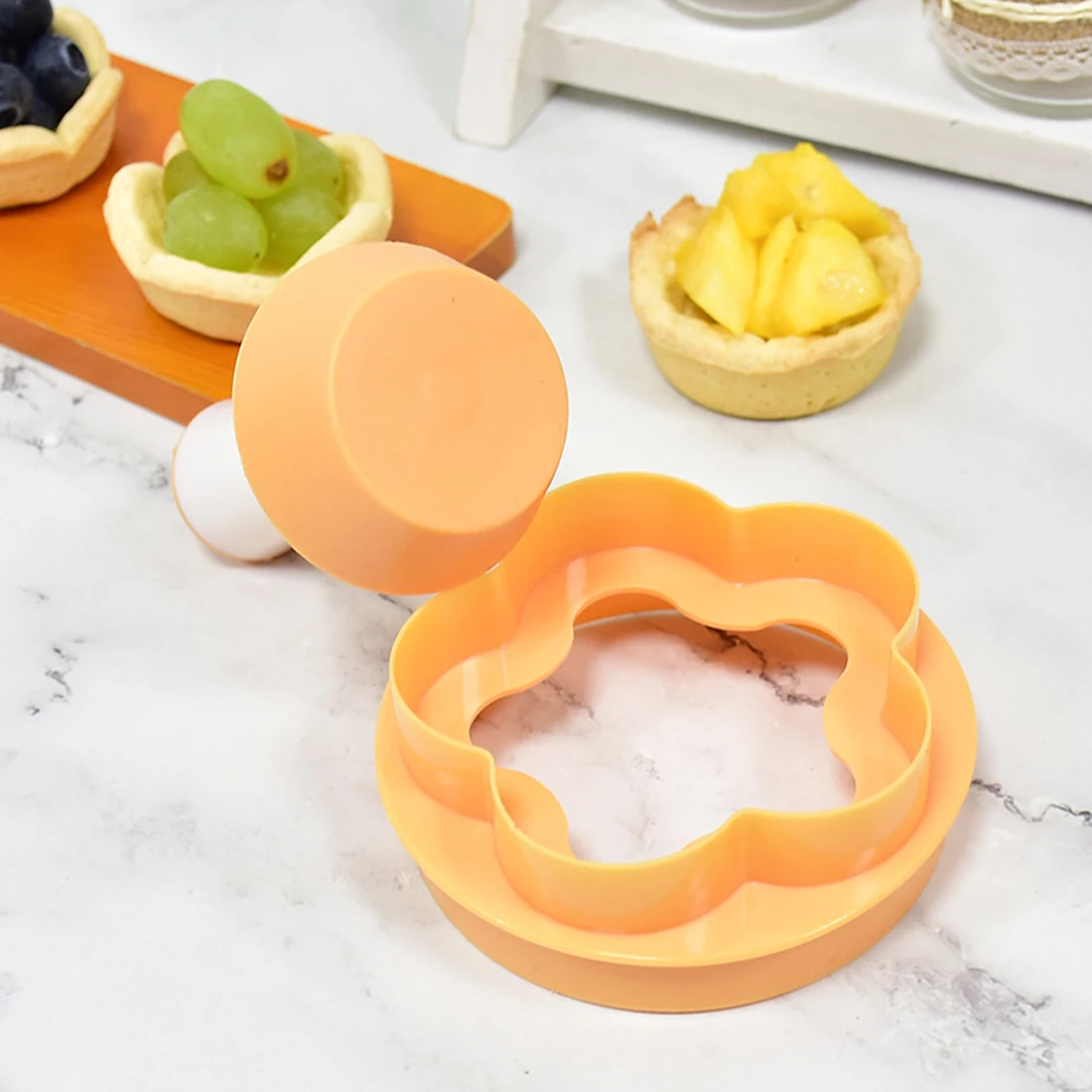 

2 Pcs Hot Designer Plastic Pastry Mold for Baking Mousse Cake Mold 3D Chiffon Brownie Pan Homemade Desserts Tools Set