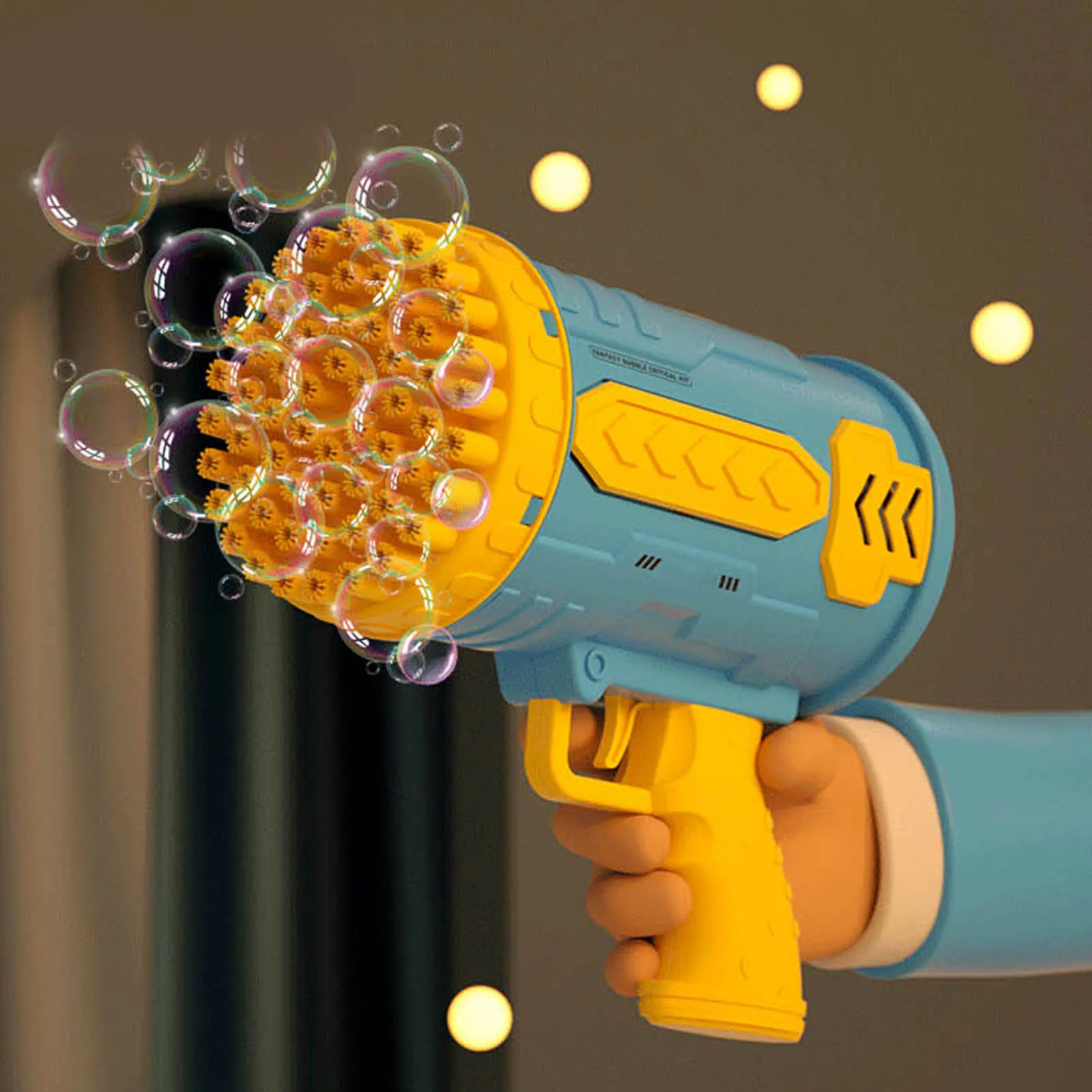 

New 60 Holes Bazooka Bubble Gun Electric Soap Water Bubble Machine Gatlin Magic Bubble For Bathroom Outdoor Toys For Children