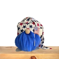 4th of july patriotic gnome handmade faceless doll independence day dwarf decoration american stars and stripes scandinavian