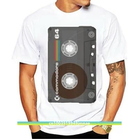 fashion cool men t shirt women funny tshirt commodore 64 cassette tape customized printed t shirt