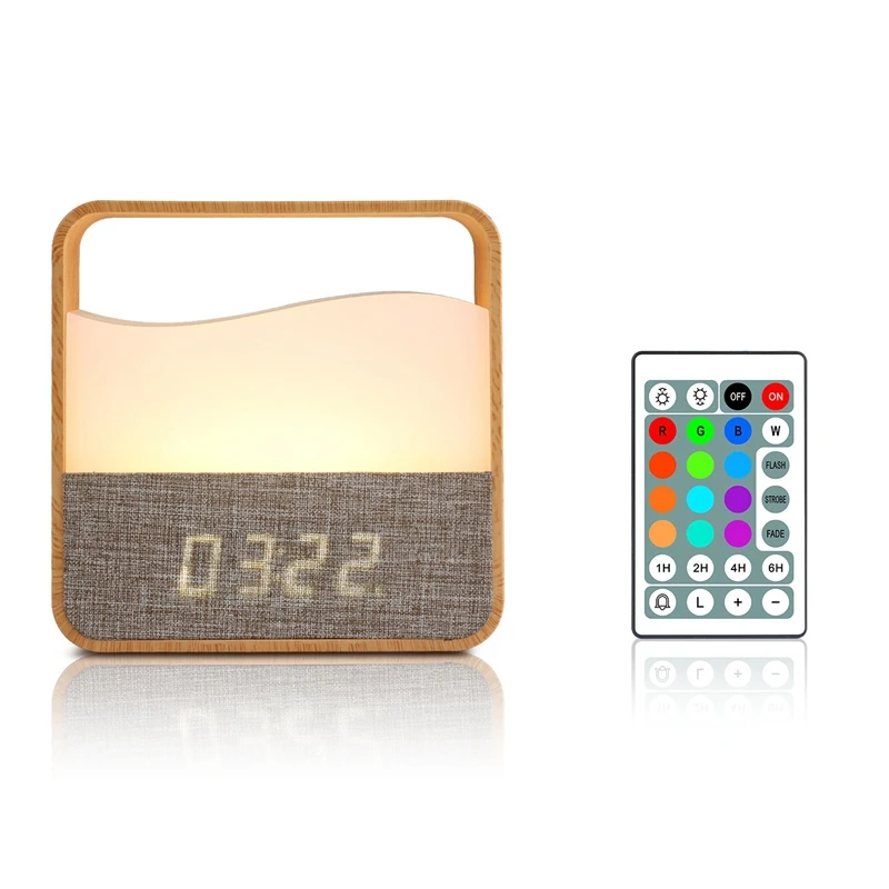 

Portable Touch Pat Light Player Colorful LED Night Light Table Lamp Alarm Clock For Good Sleeps