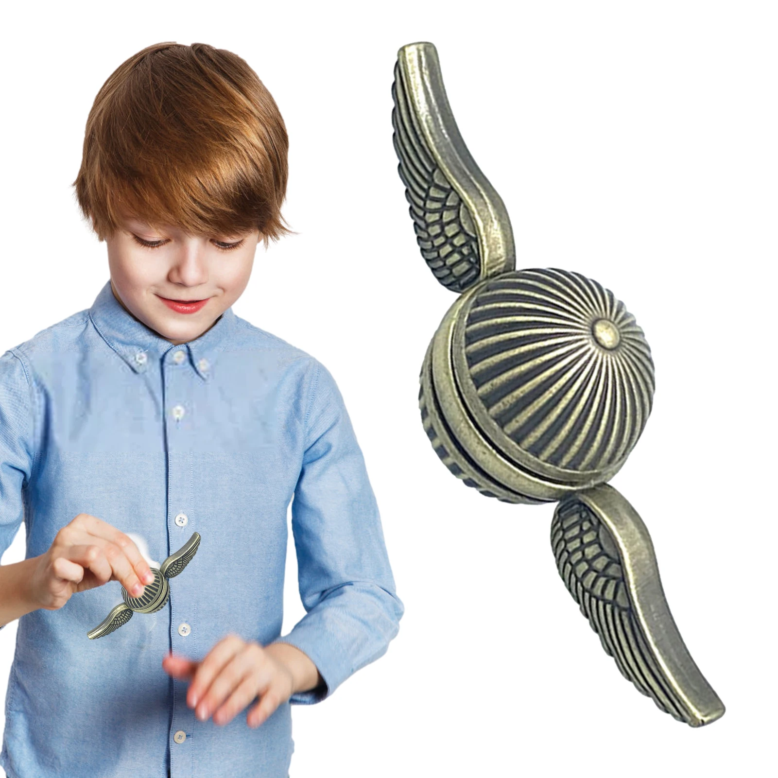 

Golden Snitch Decompression Spinner For Kids Adult Anti Stress Toys Antistress Ball Metal Finger Rotation Spinner Desk Toys