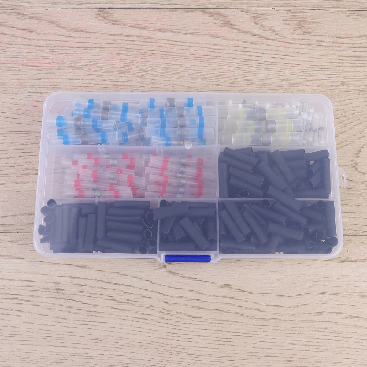 

300pcs Heat Shrink Sleeve Ring Heat Shrink Sleeve Wire Crimp Terminals Connector with Case