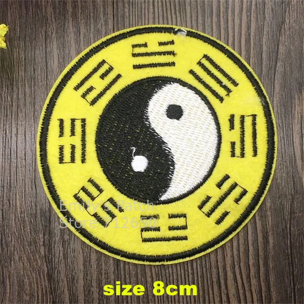 Новое поступление 10 шт. китайские вышитые нашивки Тайцзи железный значок