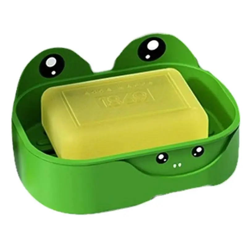 Настенный держатель для мыла в форме лягушки полка мытья ванной комнате быстрый