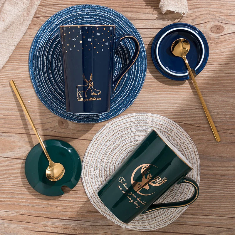 Набор кружек с Кленовым листом Бесплатная ложка крышка экологически чистый