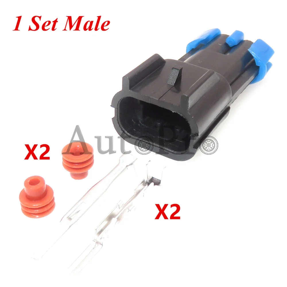 

1 комплект с двумя отверстиями 15300027 15300002 Сборка переменного тока, автоматические мужские и женские док-розетки, автомобильный вентилятор, проводка, герметичный разъем