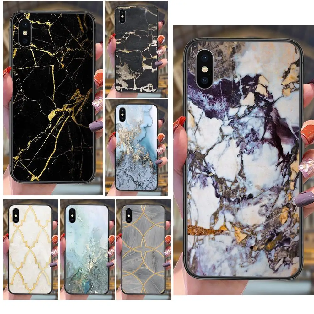 Destockage золотистый мраморный черный Задний 3D чехол Роскошный для Xiaomi Mi 10 11 9 10T Pro Lite