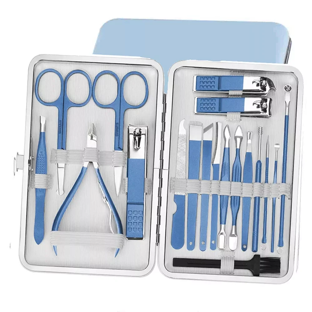 

Nail Clippers Manicure Set Pedicure Kit 18 PCS Professional Nail Care Kit With Facial Care Tools,Stainless Steel Grooming Tools