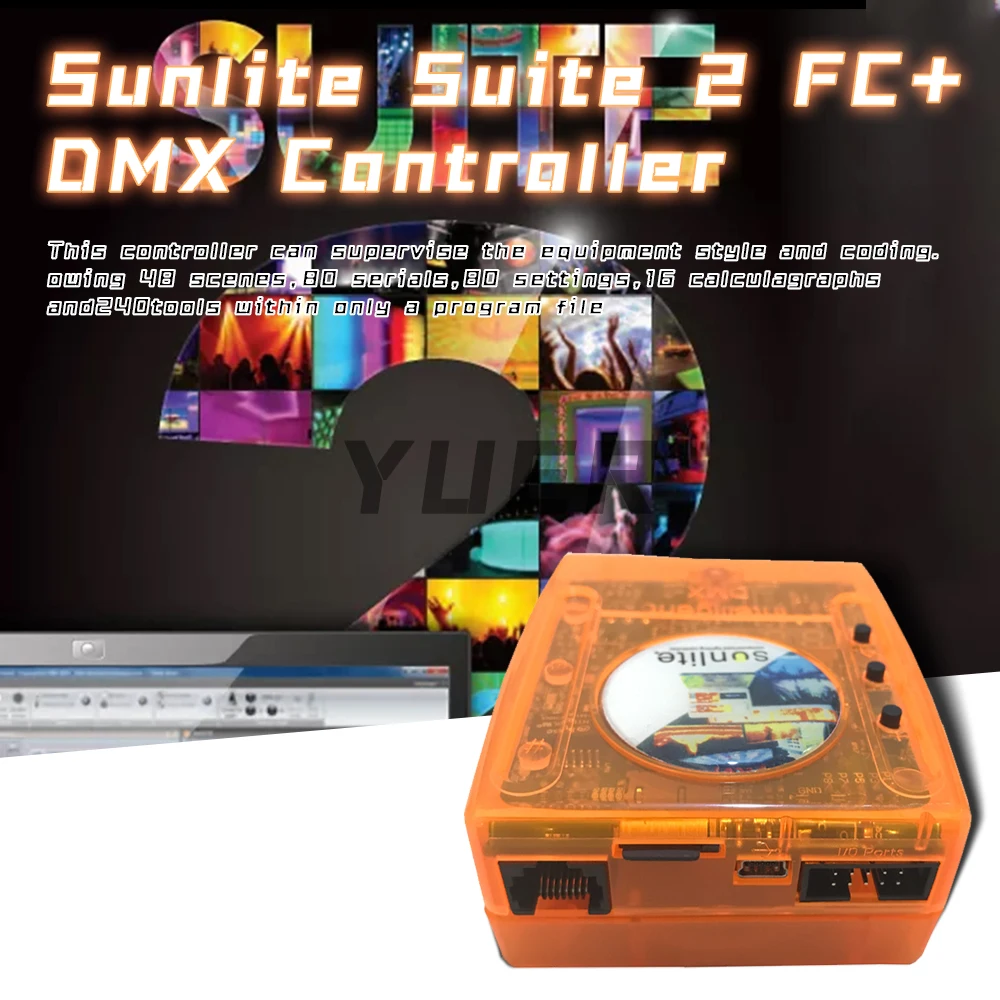 software Sunlite Suite 2 FC+ DMX controller Professional DJ Equipment Control Stage Lighting Effect For LED Par Moving Head