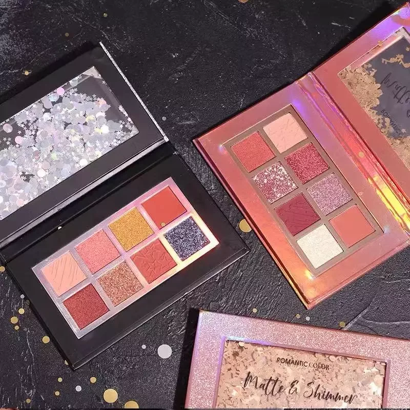 

NEW2023 8 Color DuoChrome Metallic Diamond Eyeshadow Palette Shimmer Matte Glitter Eyeshadow Pallete Pigmented Makeup Palette Co